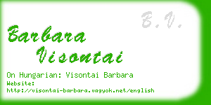 barbara visontai business card